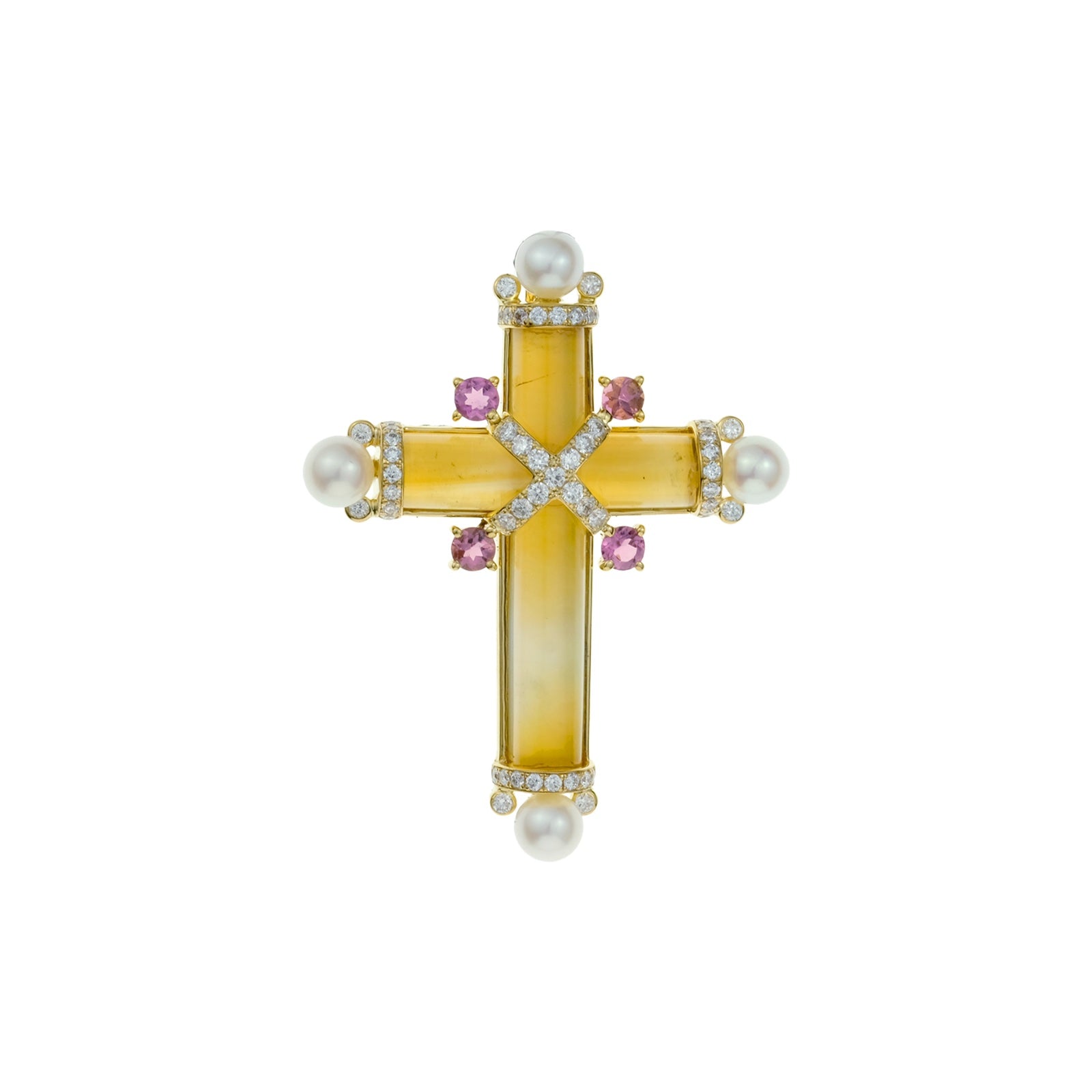 Citrine Cross Pendant