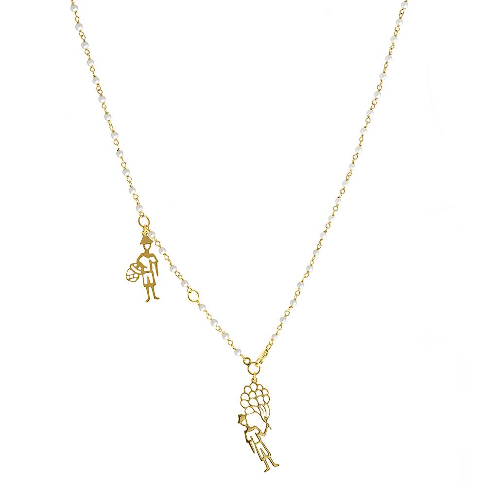 Cutout of Balut and Lobo on Pearl Chain