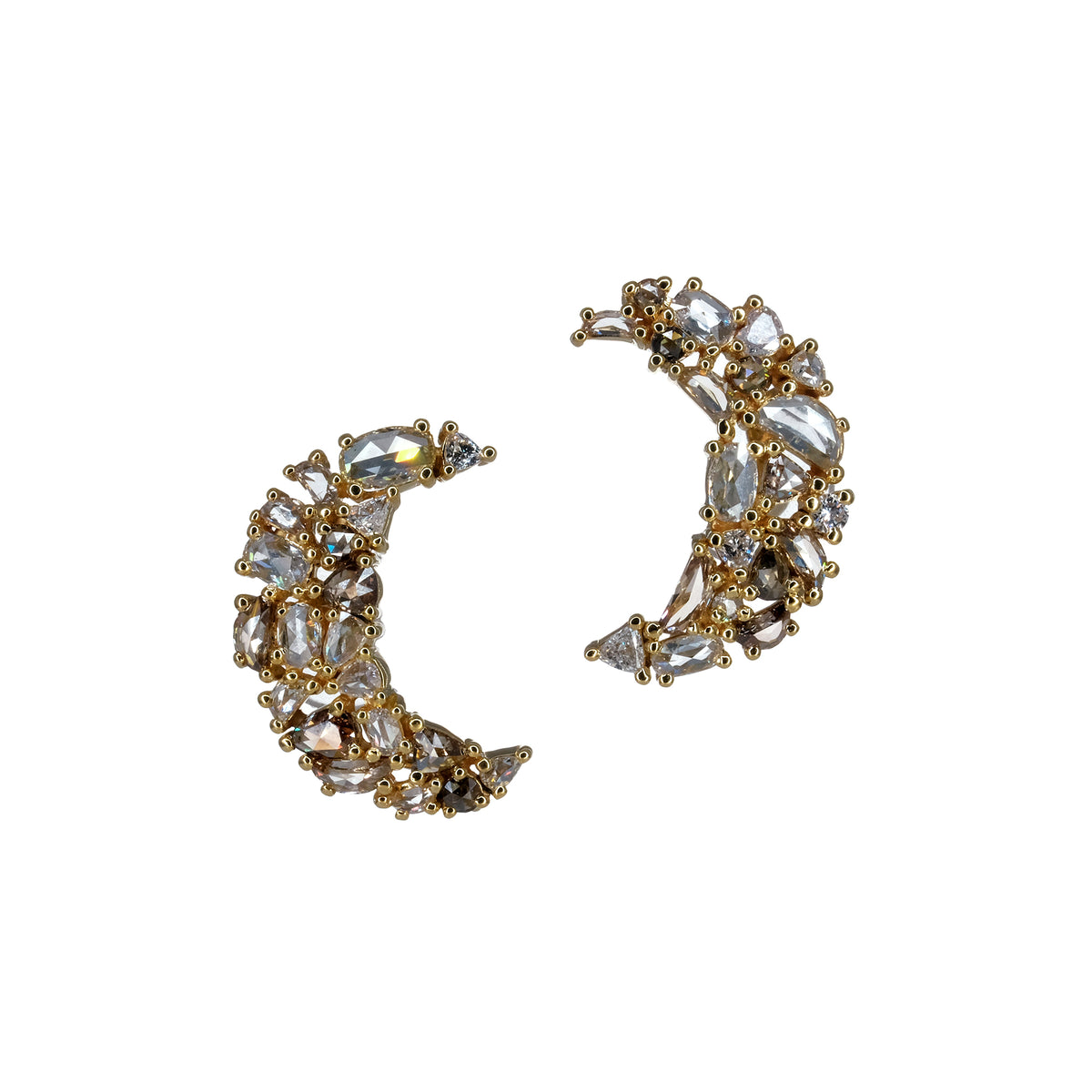 Crescent Diamond Earrings