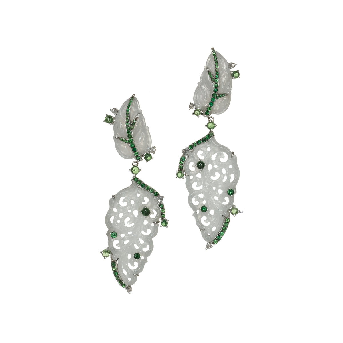 Jade Leaves Earrings
