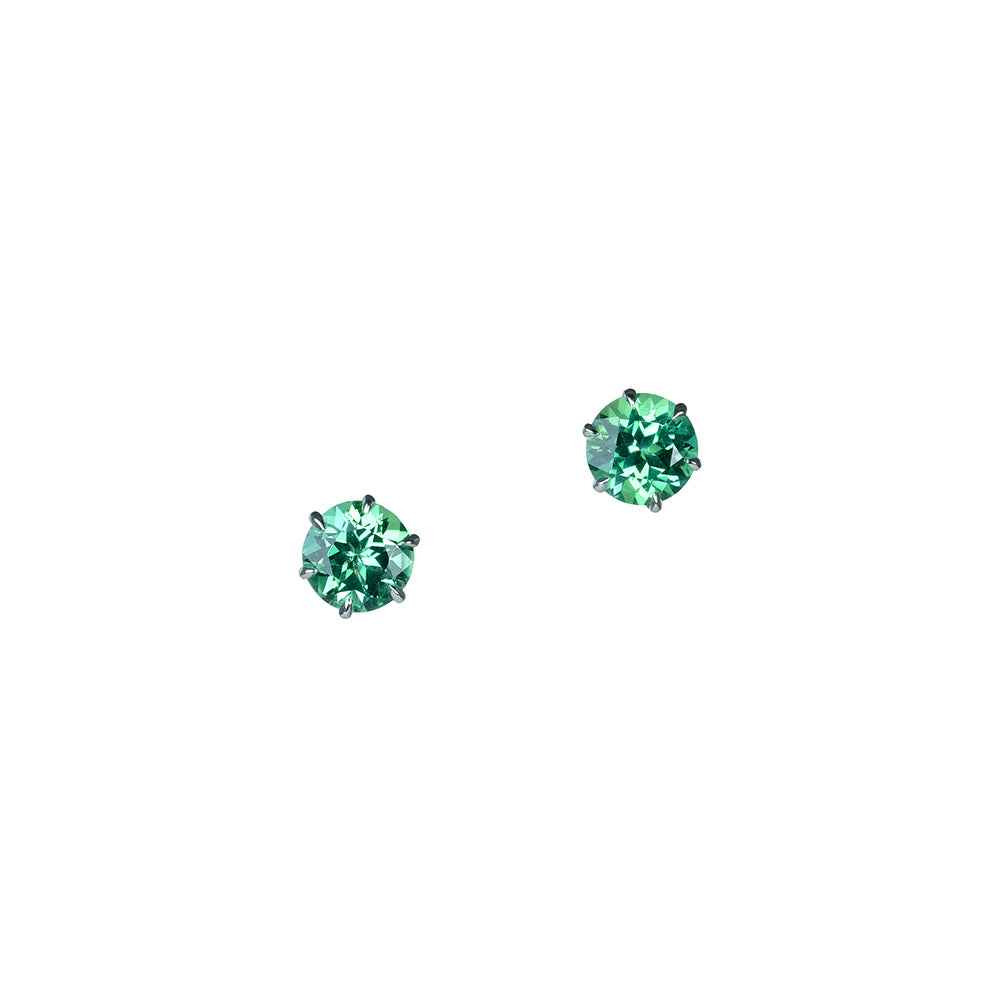 Green Tourmaline Studs, 1.79 carats