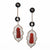 Coral and Black Onyx Earrings
