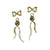 Ribbon Earrings with Fresh Water Pearls and Diamonds