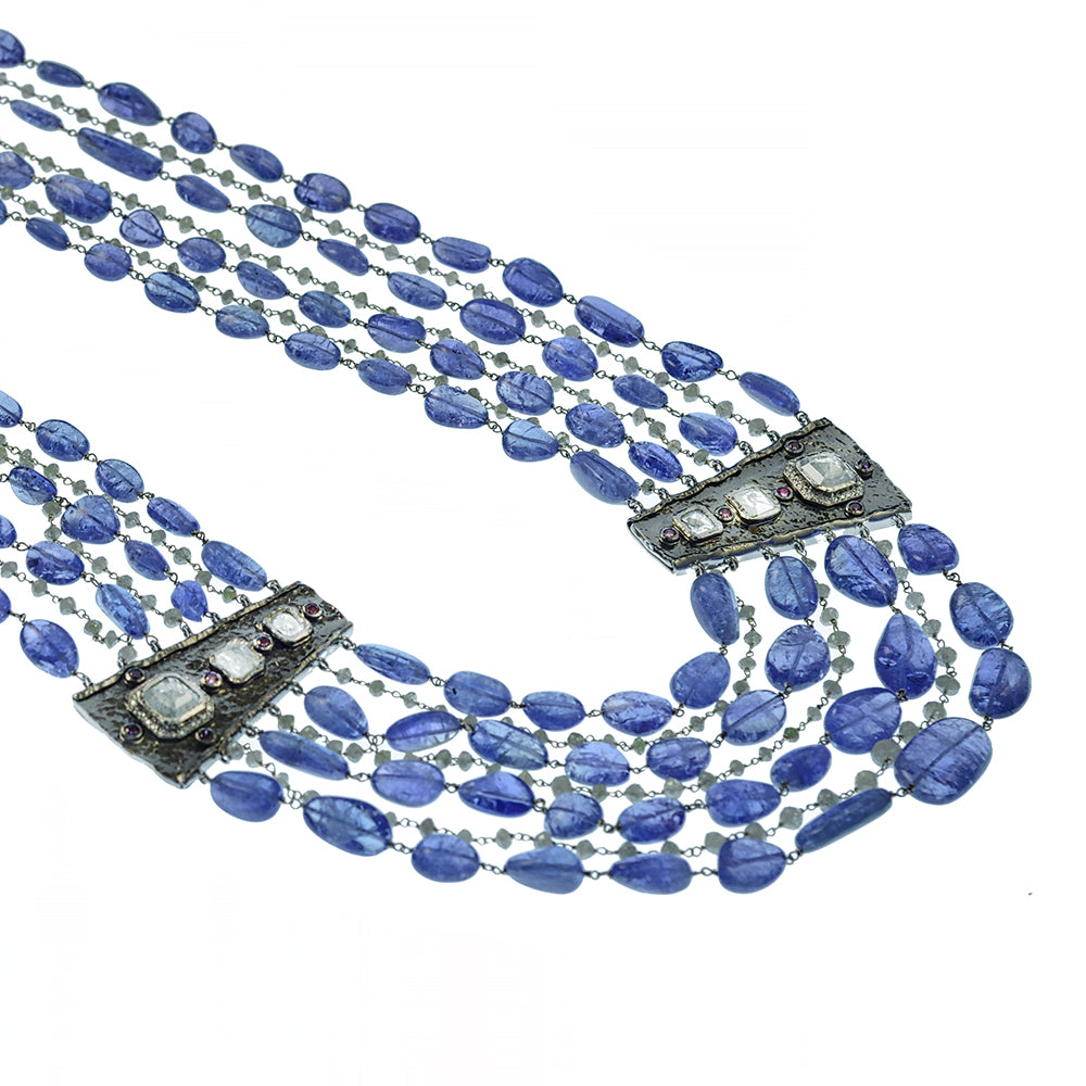 Tanzanite Beads Necklace