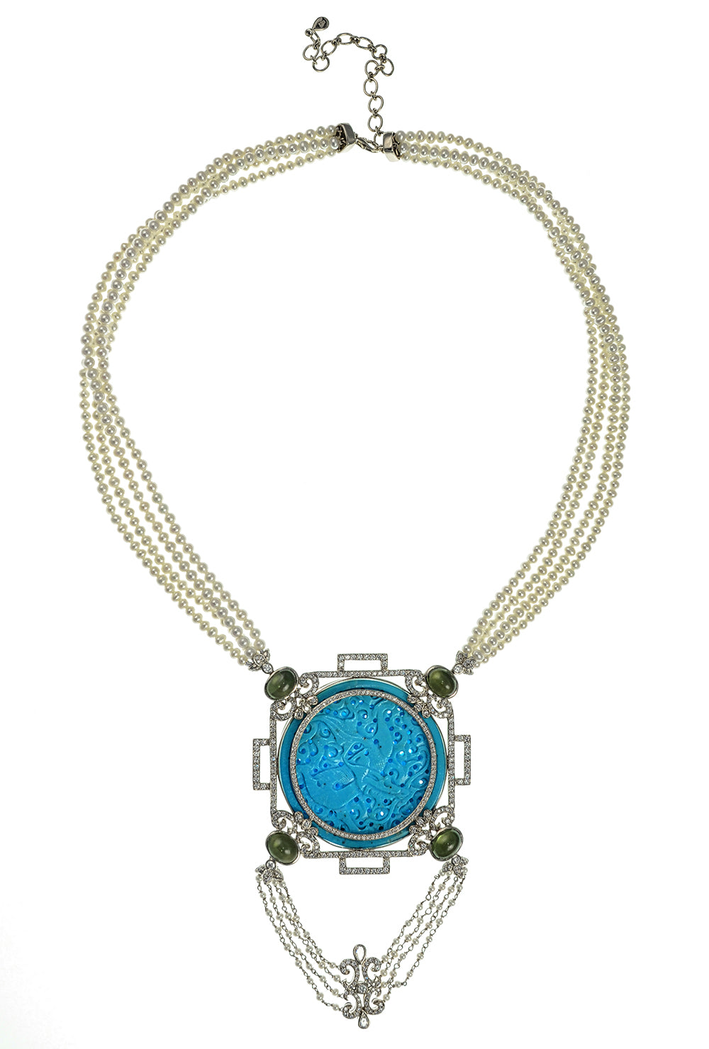 Turquoise Art Deco Necklace