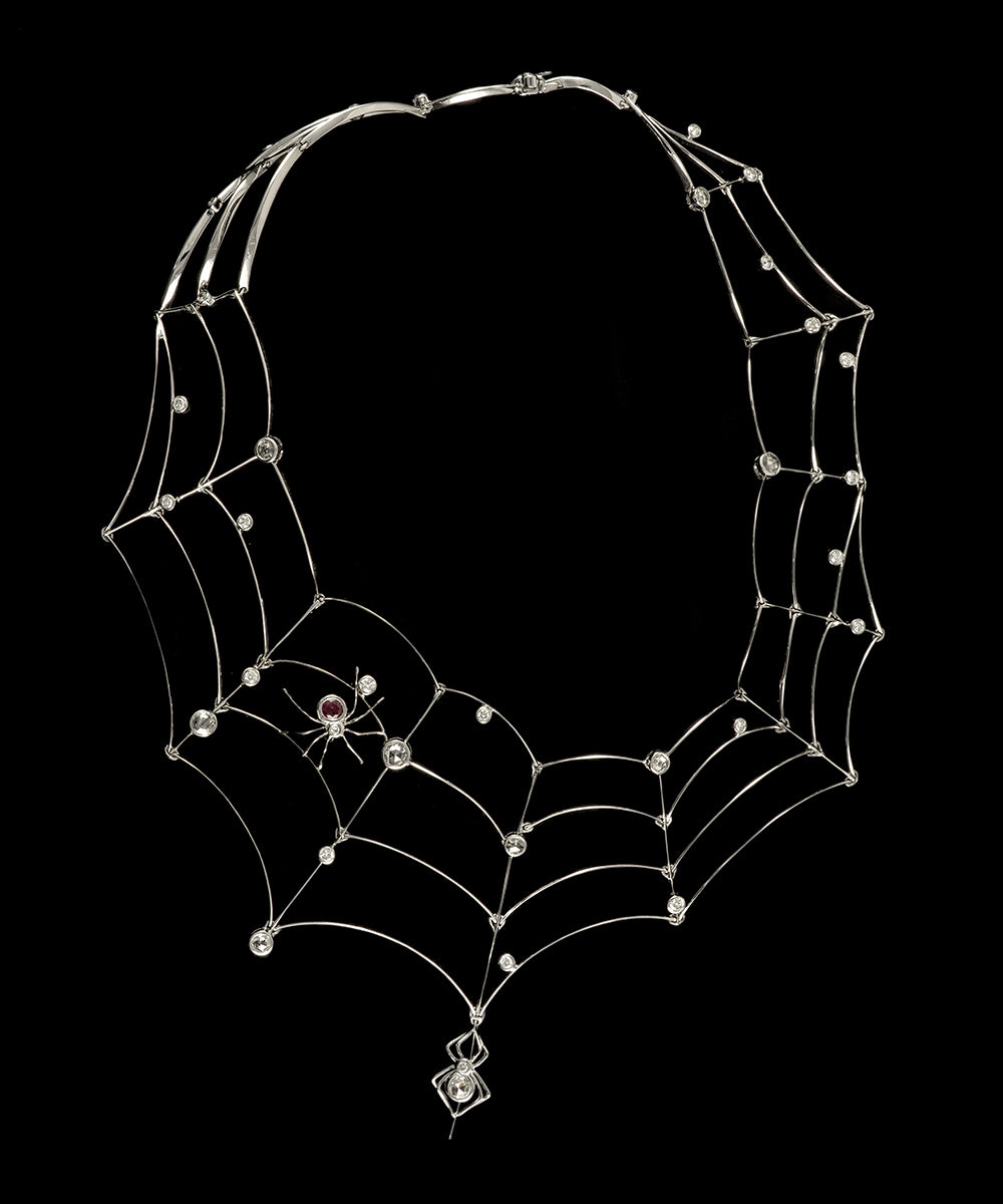 Web and Spider Necklace