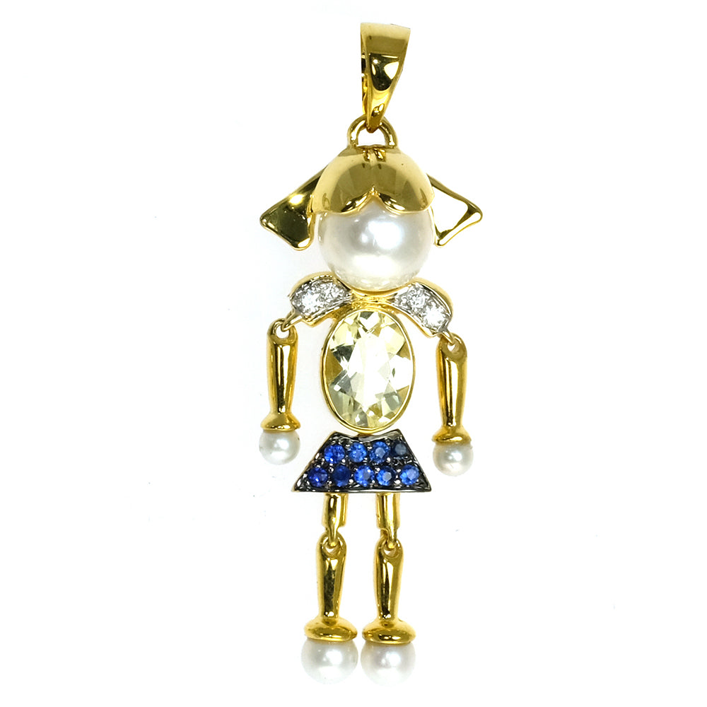 Mini-me Girl Pendant with Short Hair