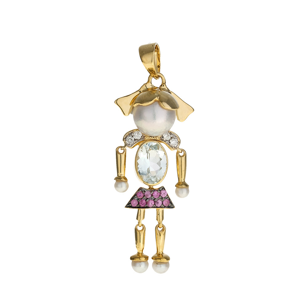 Mini-me Girl Pendant with Short Hair