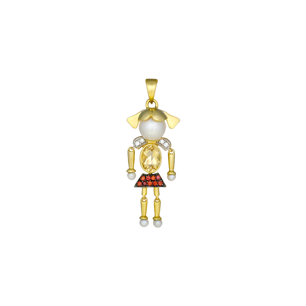 Mini-me Girl Pendant with Short Hair