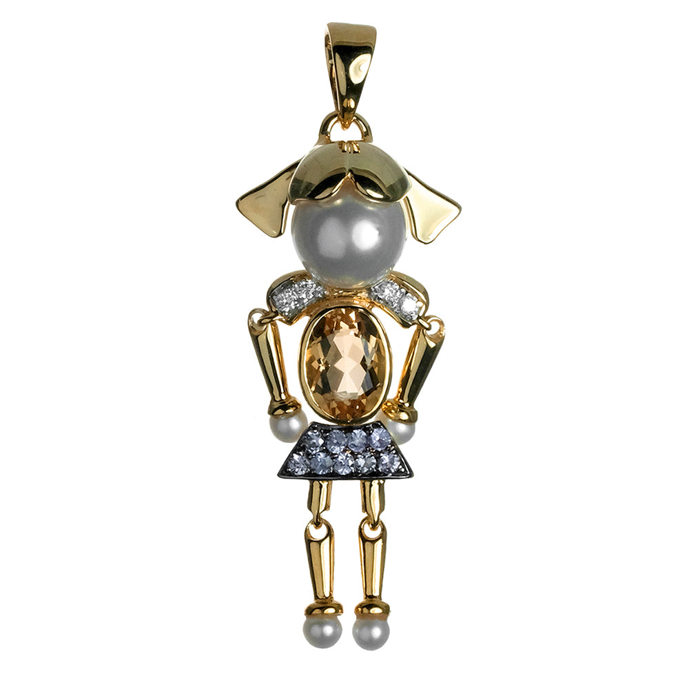 Mini-me Girl Pendant with Short Hair
