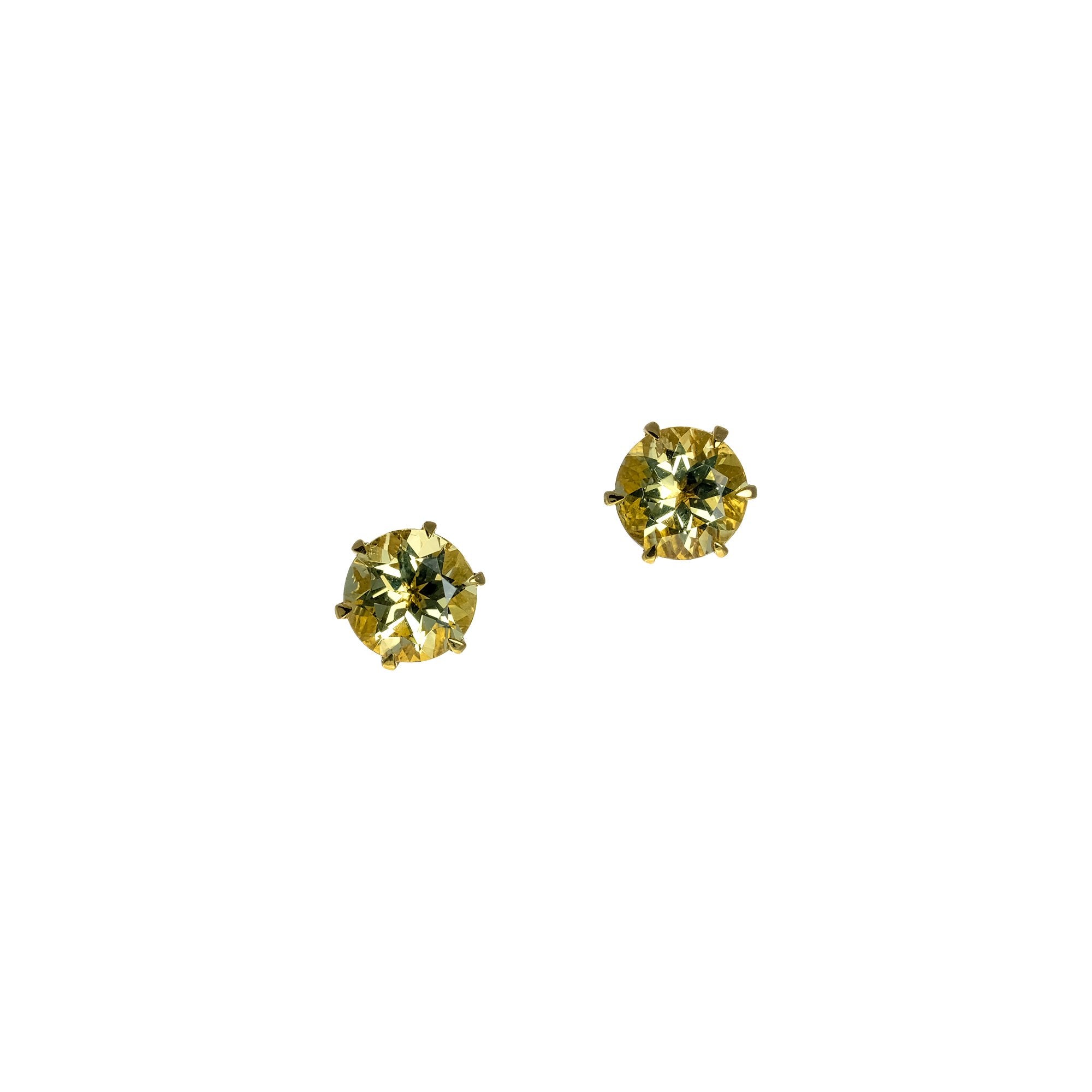 Yellow Beryl Studs, 2.91 carats