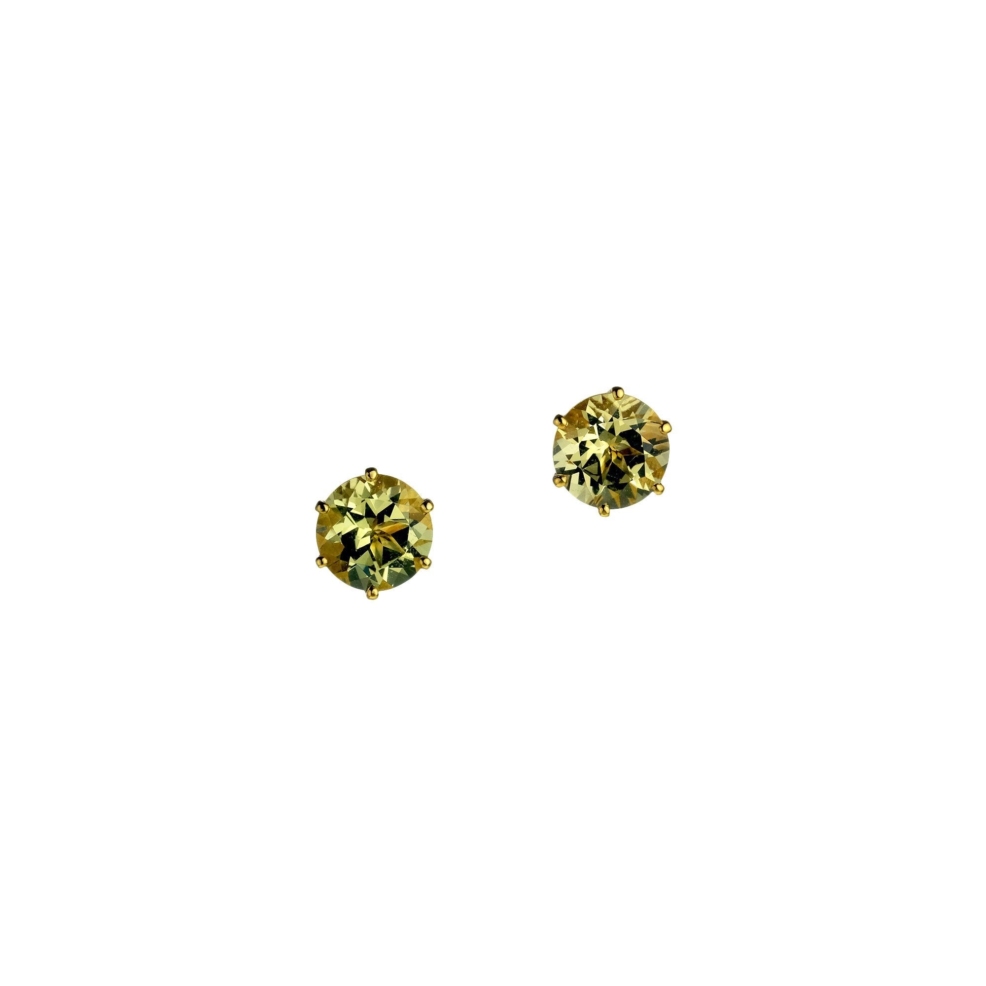 Golden Beryl Studs, 2.44 carats