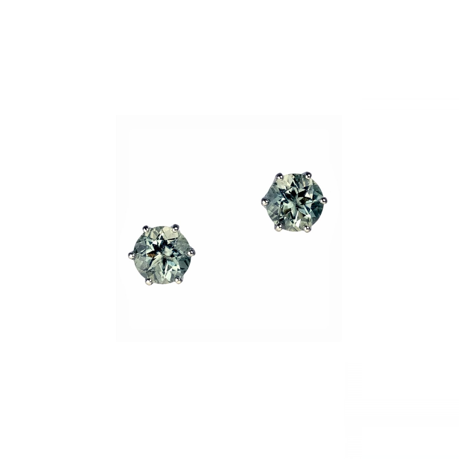Prasiolite Studs, 2.36 carats