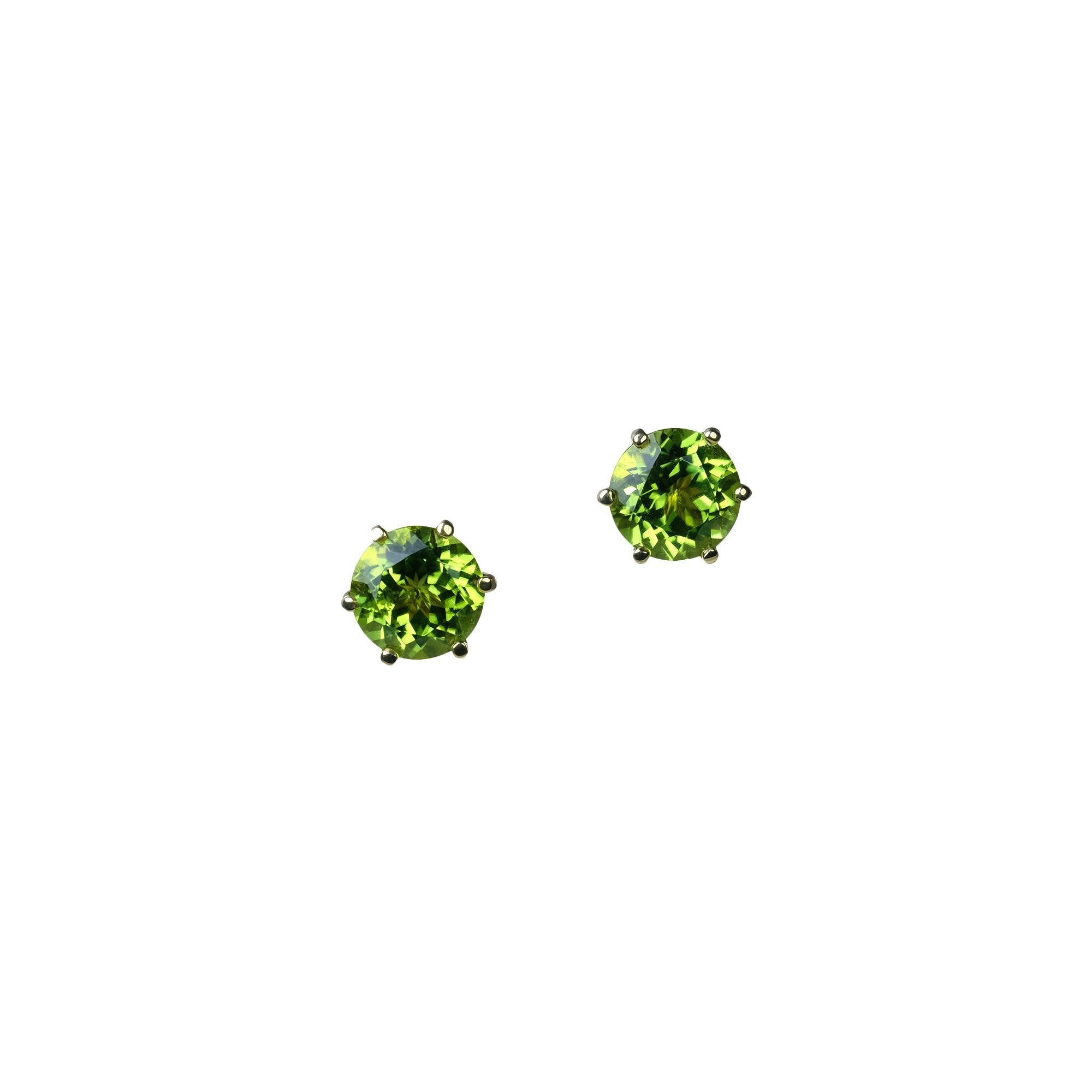 Peridot Studs, 4.35 carats