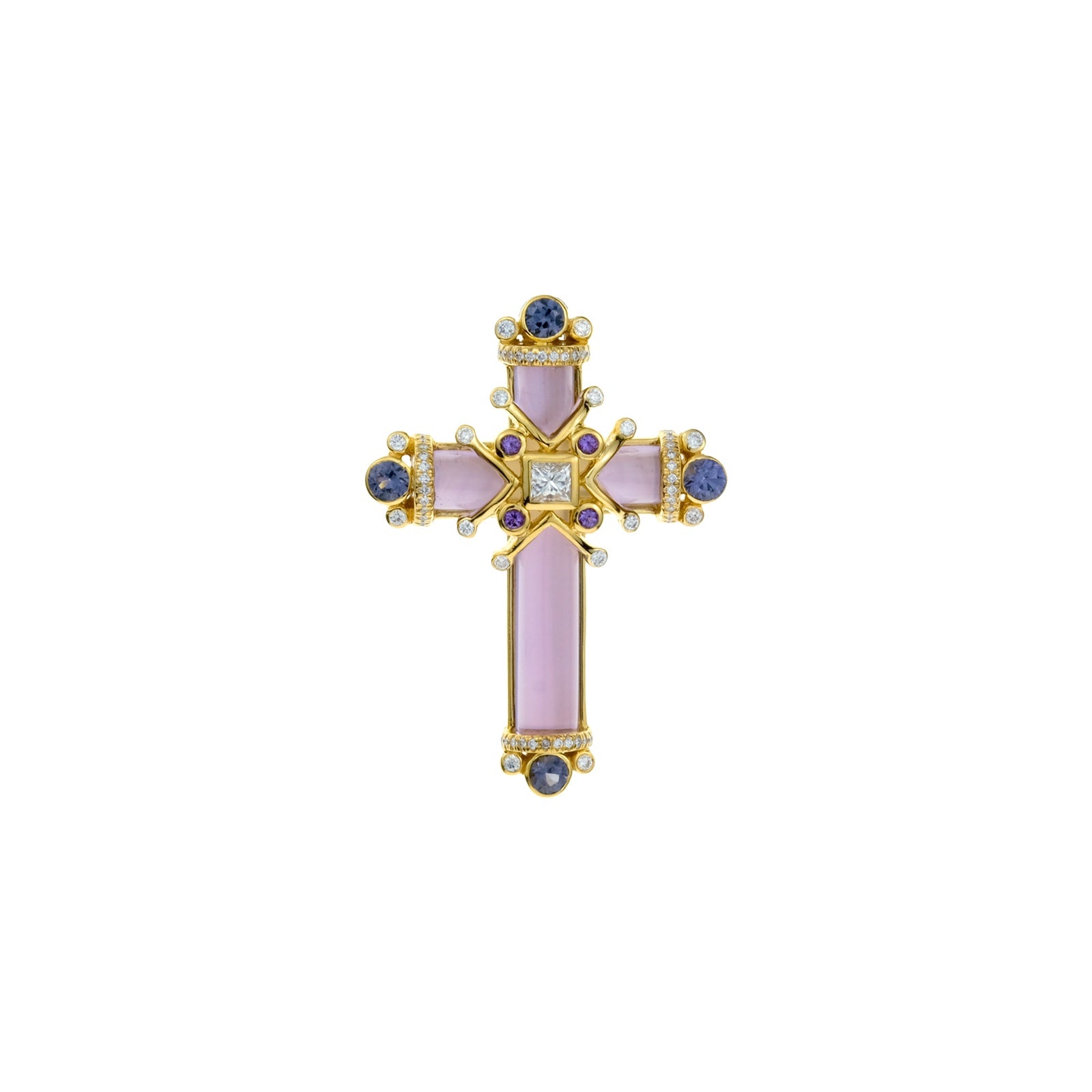 Small Amethyst Cross Pendant