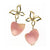 Pretty in Pink of Cut-out Butterfly with Conch Shell Earrings