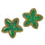 Green Turquoise Starfish Earrings