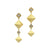 Octahedral Earrings with White Diamonds