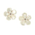 Mother of Pearl Kalachuchi Earring, Medium, with Diamond (available in yellow, white, and rose gold)