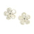 Mother of Pearl Kalachuchi Earring, Medium, with Diamond (available in yellow, white, and rose gold)