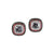 Grey, Red, and Black Spinels Earrings