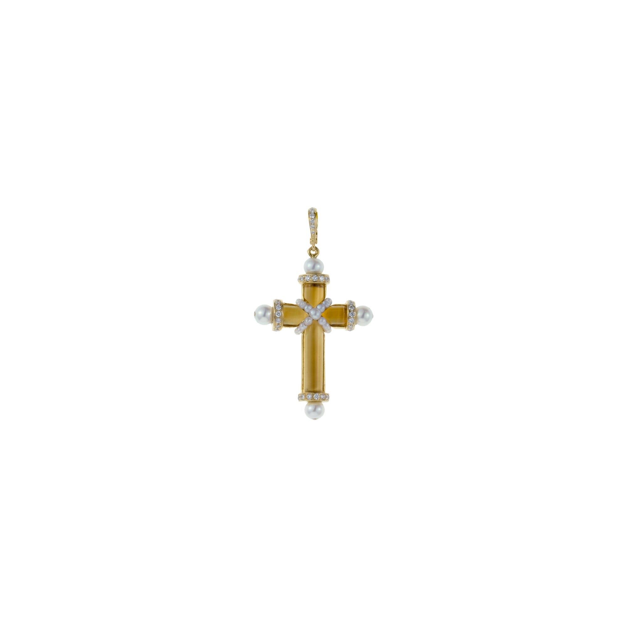 Citrine Cross Pendant