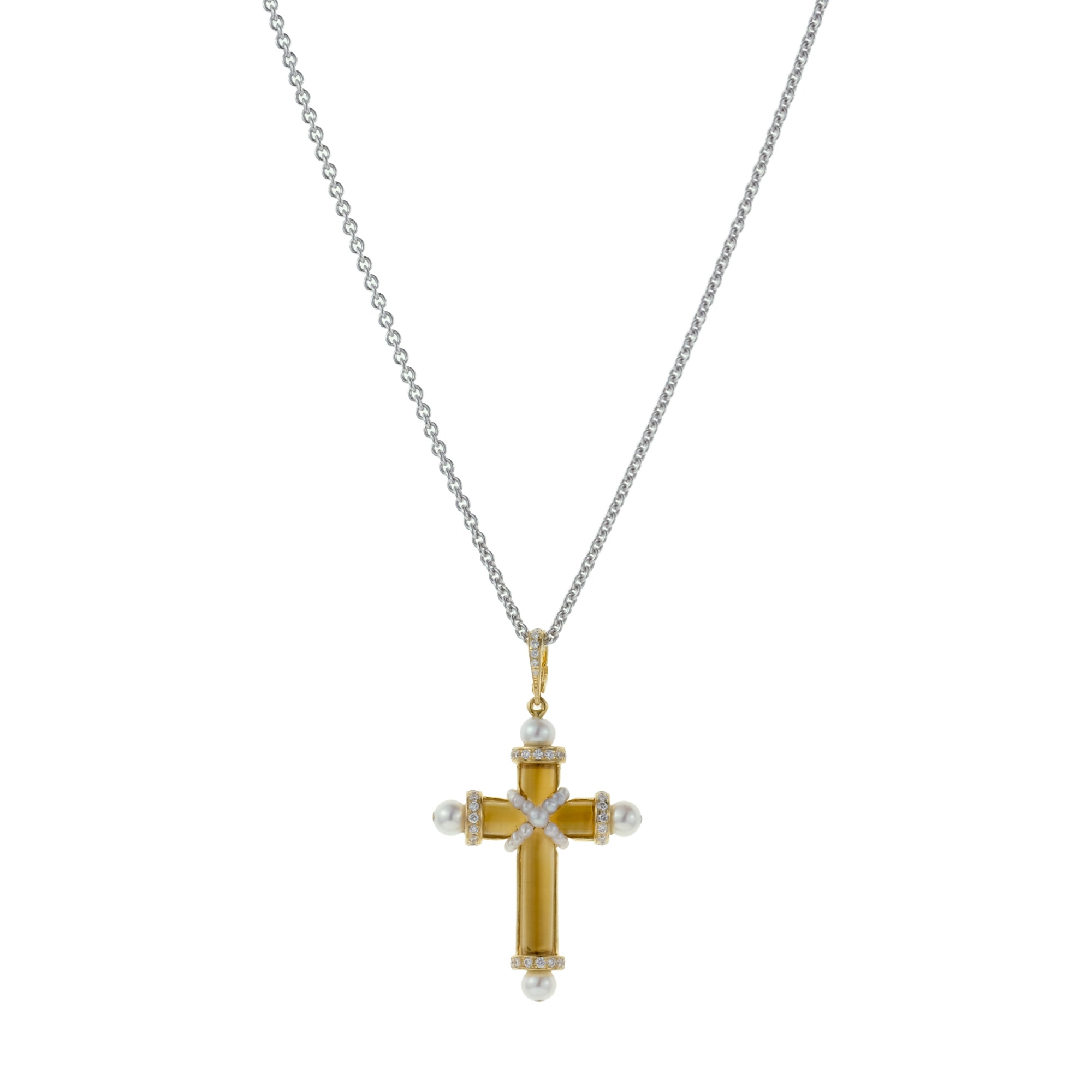 Citrine Cross Pendant