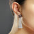 Red Spinel, White Diamonds and Black Spinel Earrings