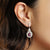 Star Ruby and Diamond Earrings