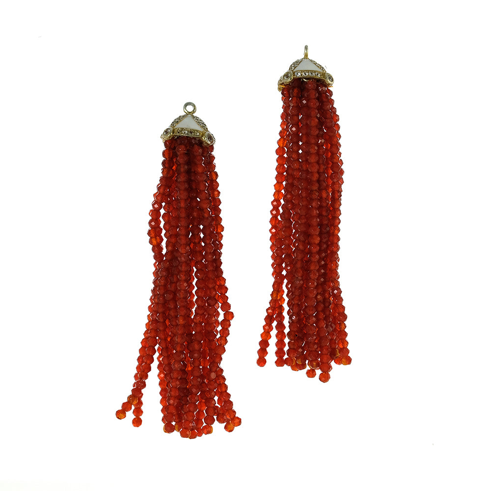 Carnelian Beads Tassel
