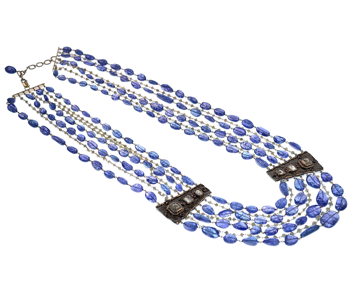 Tanzanite Beads Necklace