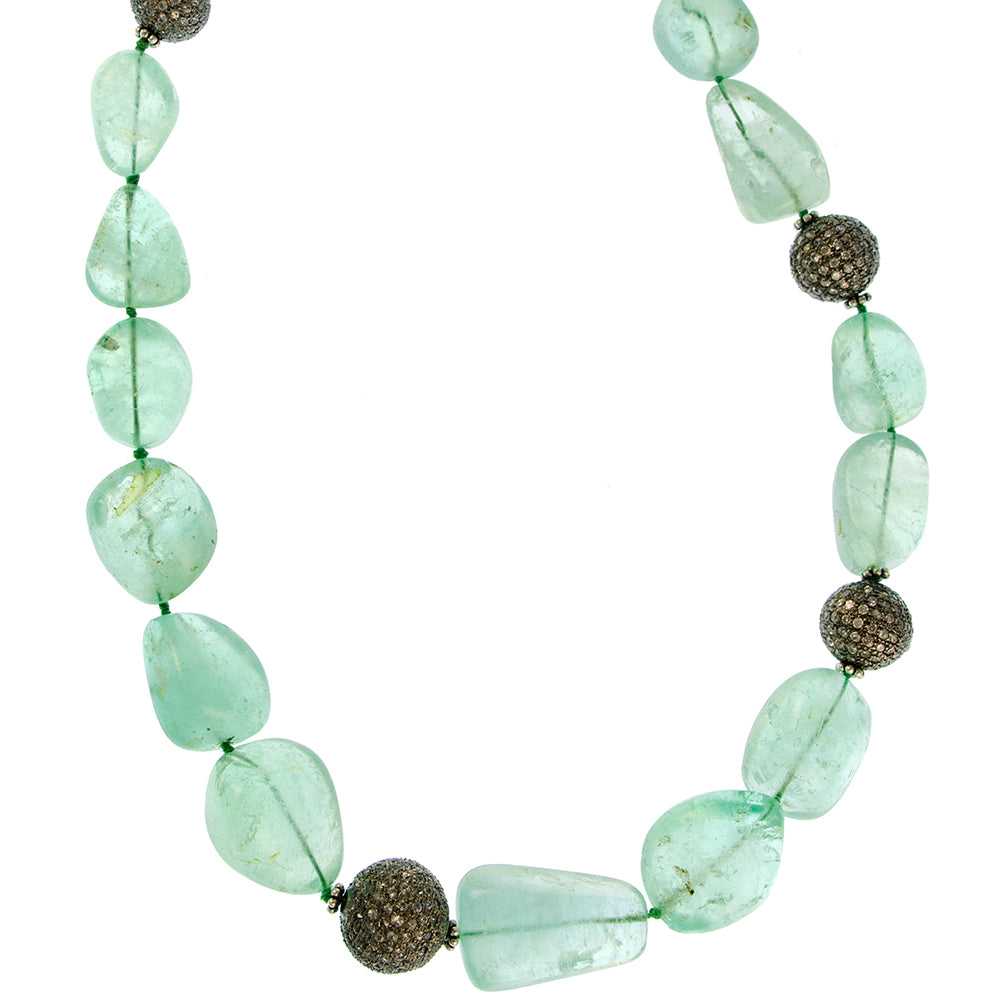 Green Emerald Beads Necklace