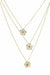 Mother of Pearl Kalachuchi Necklace, Small, with Yellow Sapphire and Chain (available in yellow, white, and rose gold)