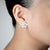 Mother of Pearl Kalachuchi Earring, Small, with Diamond (available in yellow, white, and rose gold)