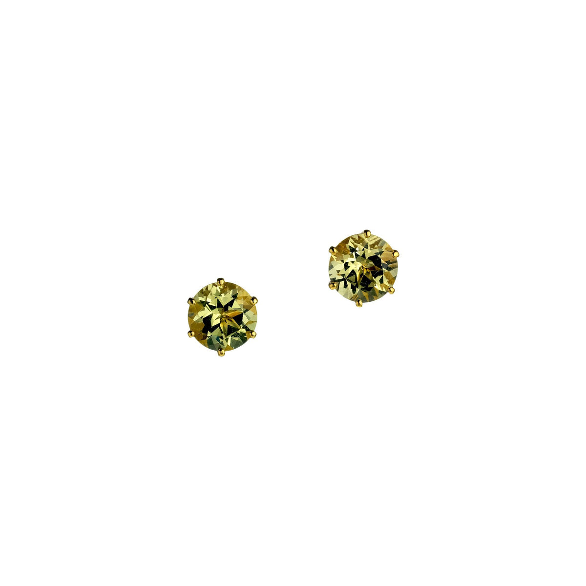Golden Beryl Studs, 2.44 carats