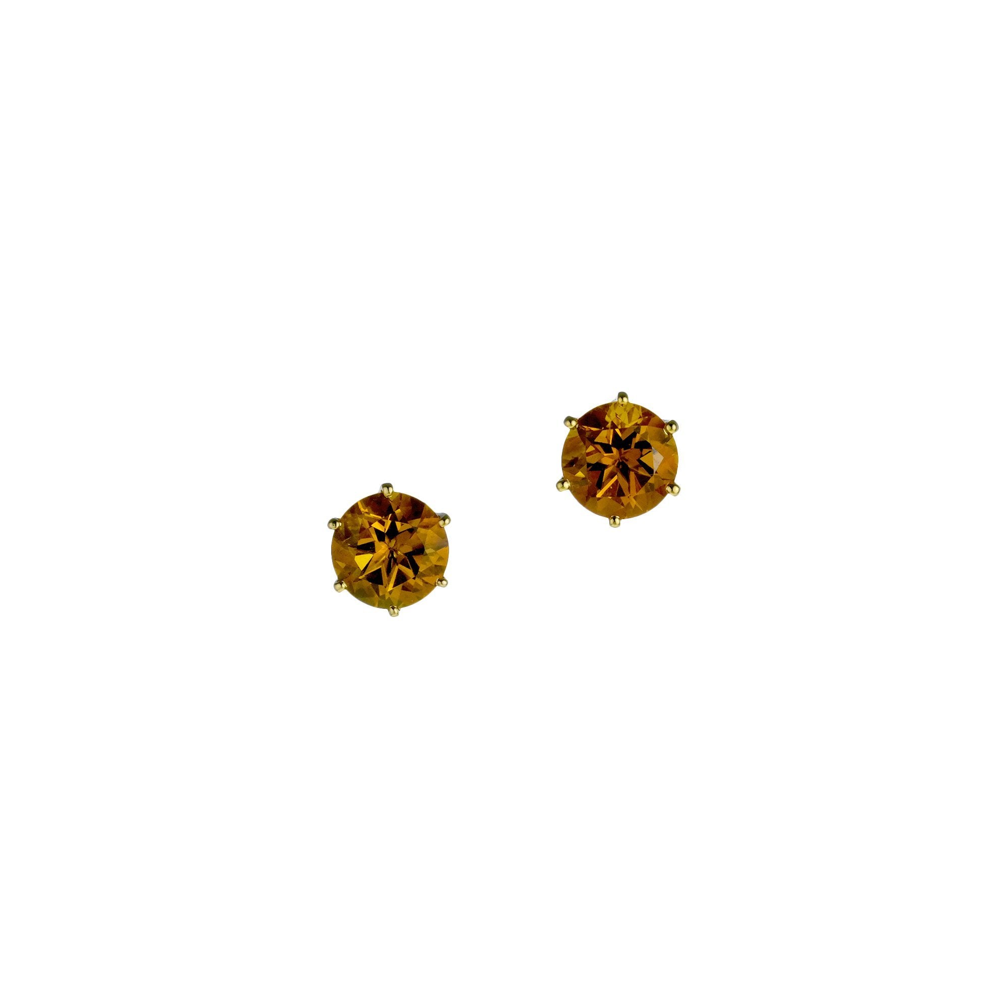 Golden Citrine Studs, 2.61 carats